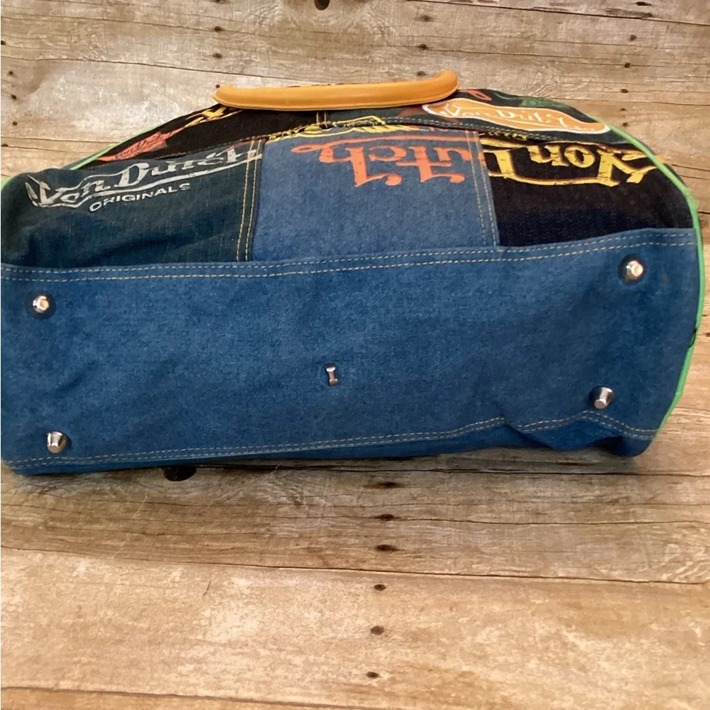 Y2K Iconic Von Dutch Denim Bowler Bag